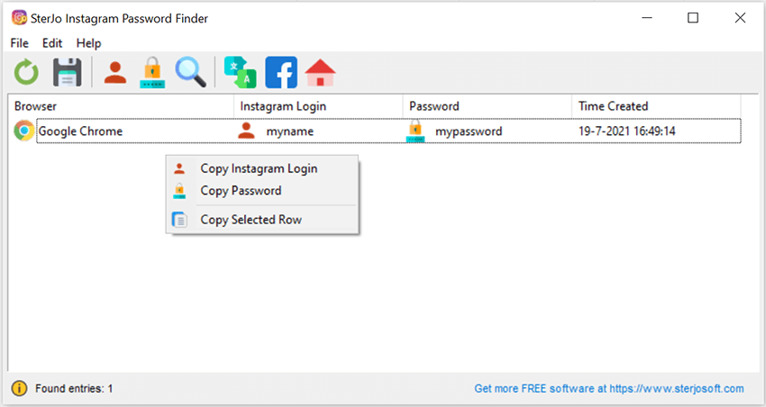 SterJo Instagram Password Finder