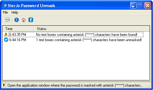 Reveal the password hidden behind asterisks