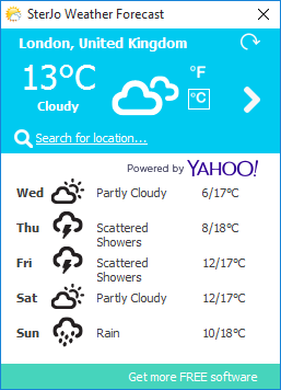 Windows 7 SterJo Weather Forecast 1.0 full